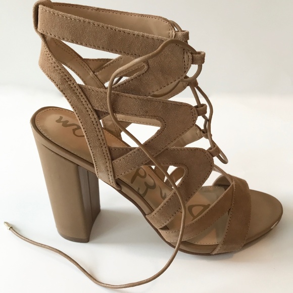 Sam Edelman Shoes - Sam Edelman Lace Up Gladiator Suede Heels